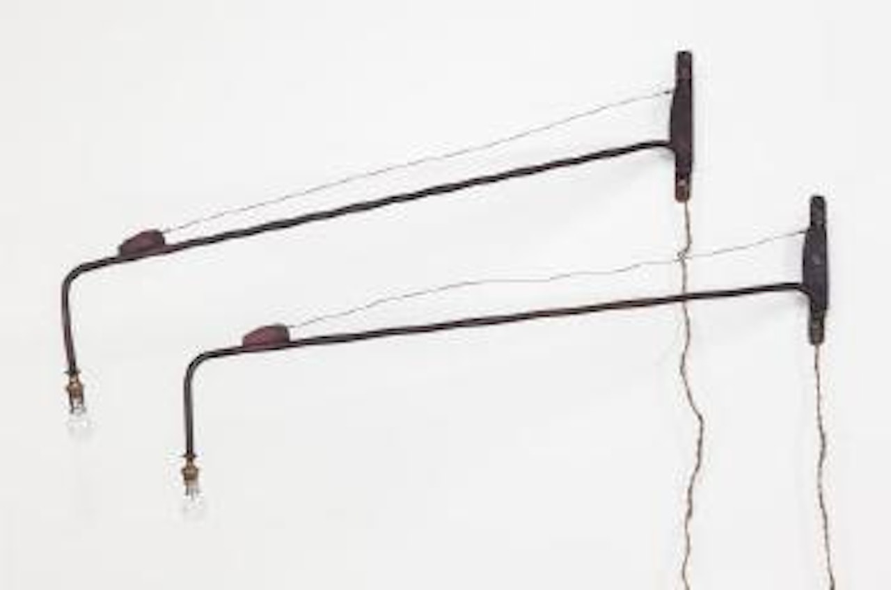 Pair of potence swing-jib lamps by Jean Prouvé