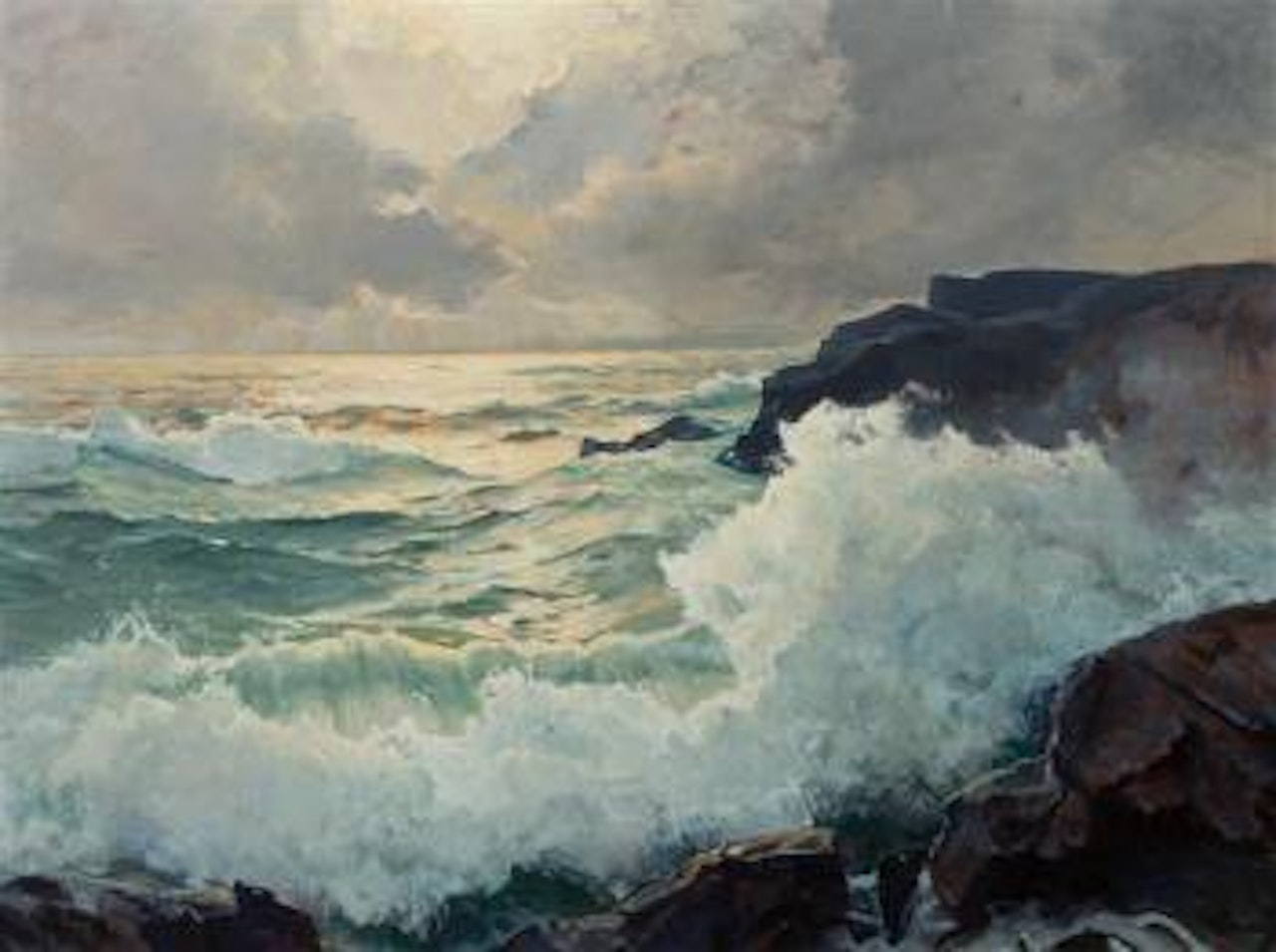 Rocky Seascape after the Storm by Frederick Judd Waugh