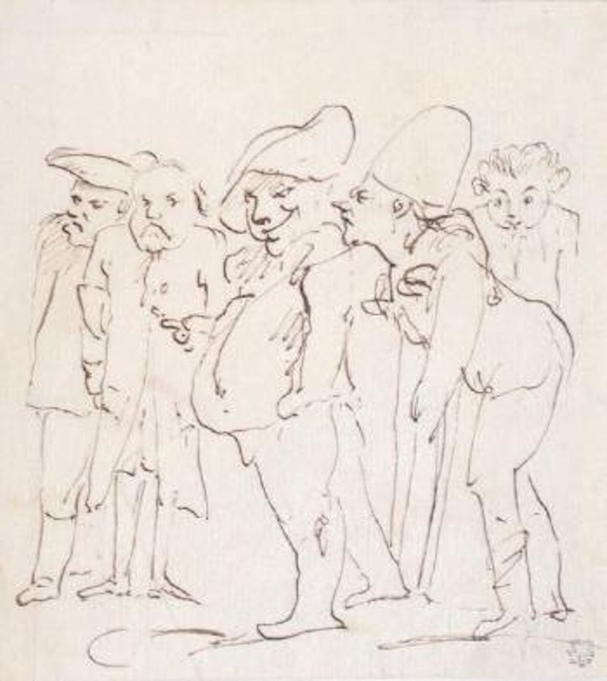 Personnages de caricature by Pier Francesco Mola