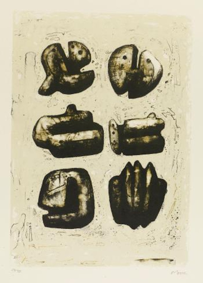 Six Stone Figures (C. 299) by Henry Moore