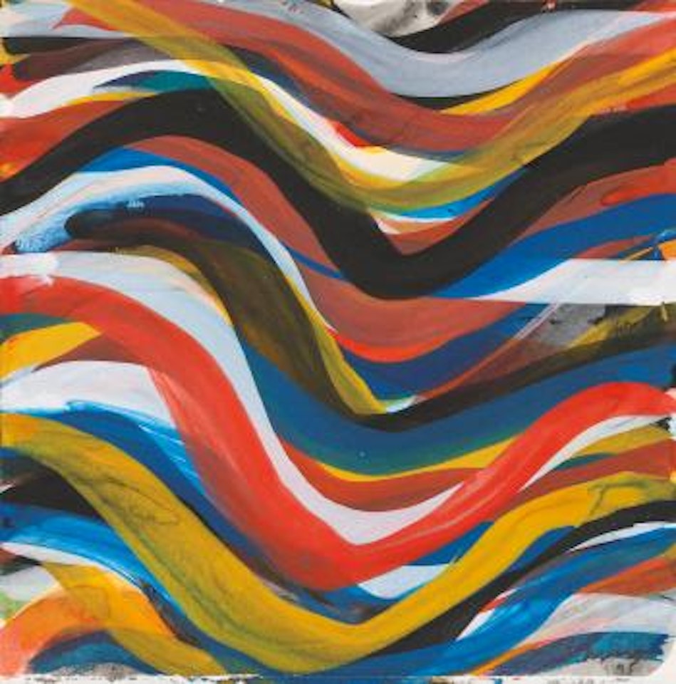 Wavy brushstrokes by Sol LeWitt