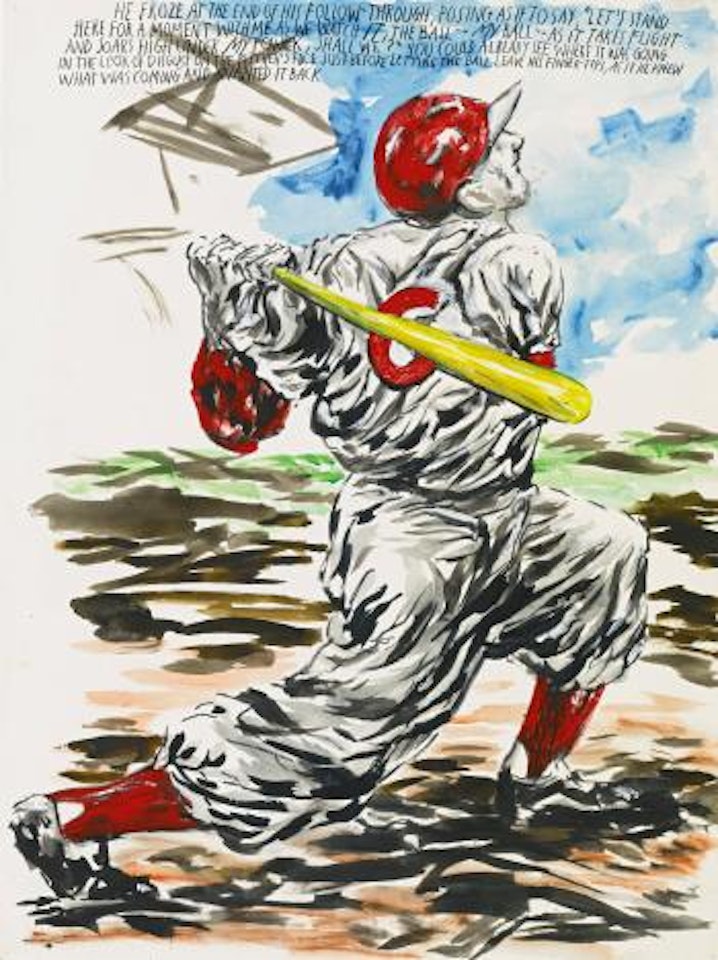 No Title (he froze at) by Raymond Pettibon