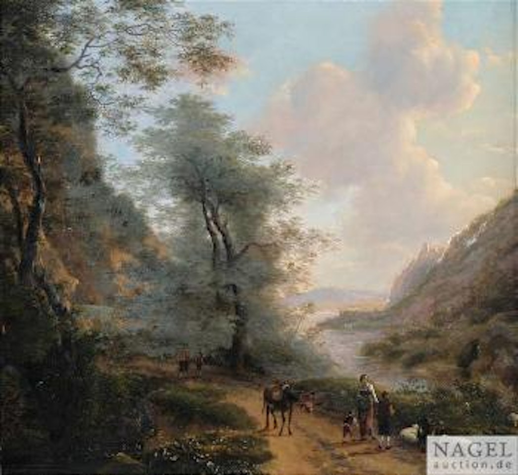 Flußlandschaft mit Hirten by Jan Both