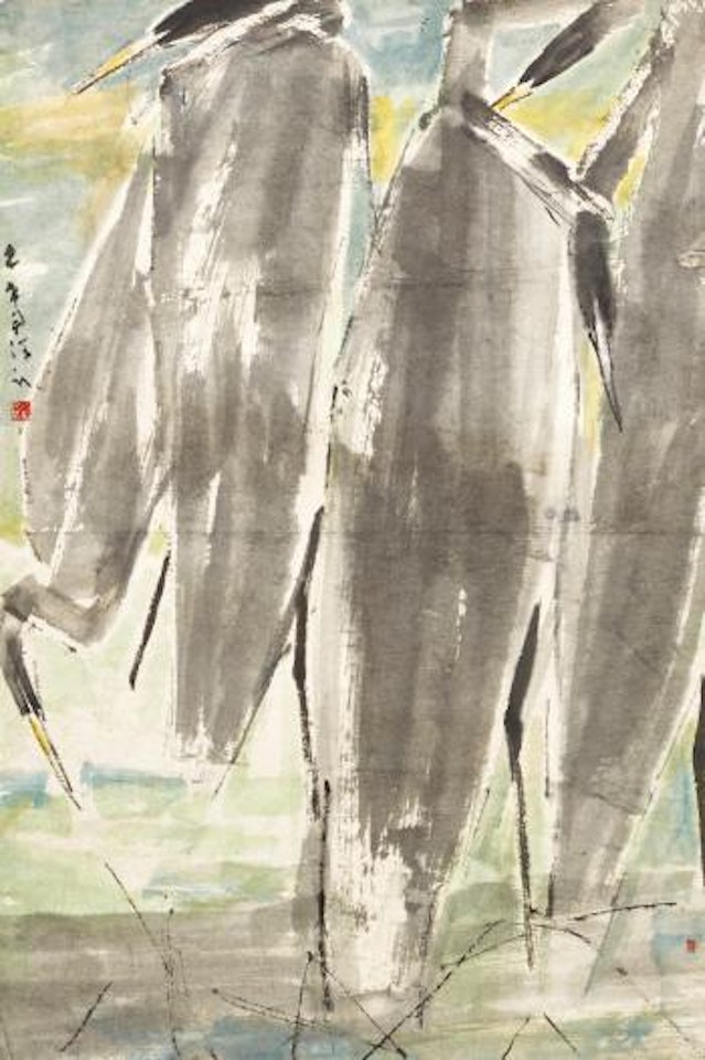 Cranes in abstract form by Chen Wen Hsi