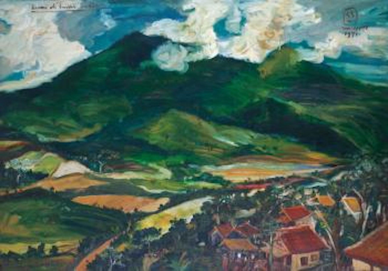 Damai di bawah bukit (Peace under the hill) by Sindutomo Sudjojono