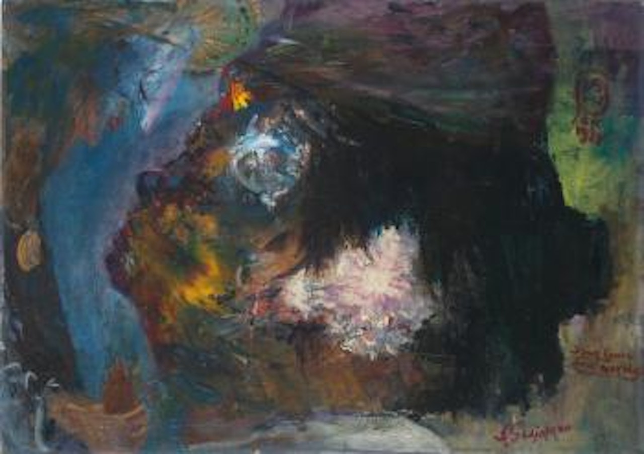 Sang guru dan Muridnya (The Teacher and Student) by Sindutomo Sudjojono