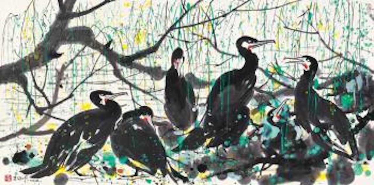 Ospreys by the Willow Shores by Wu Guanzhong