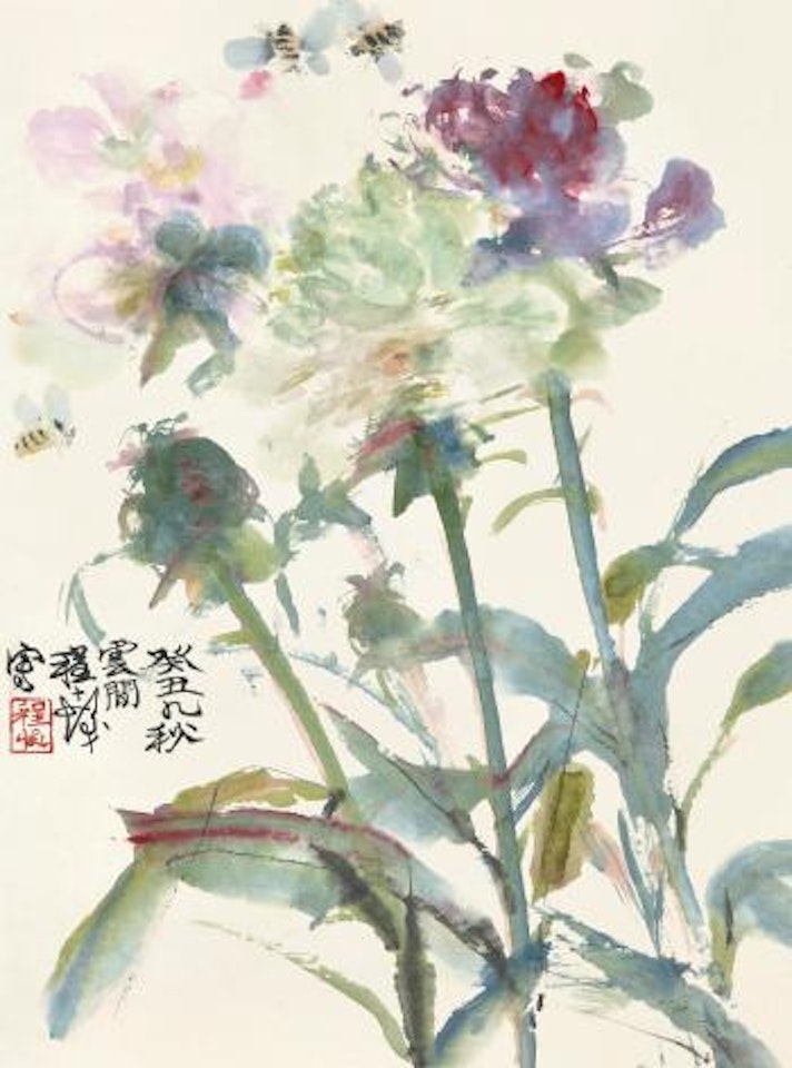 Peonies and Bees by Cheng Shifa