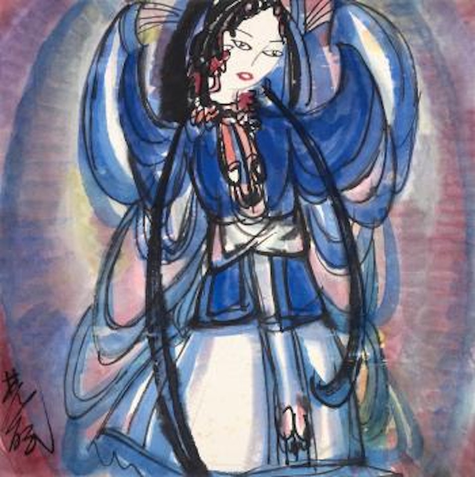 Opera figure by Lin Fengmian