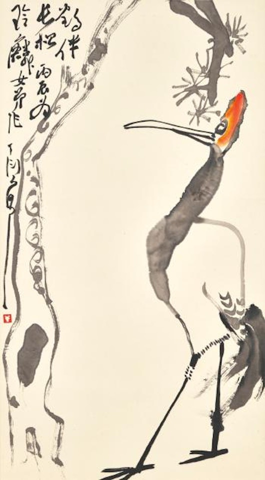 Crane and Pine by Ding Yanyong