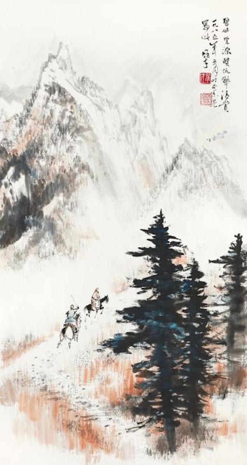 Riding in Winter by Li Xiongcai