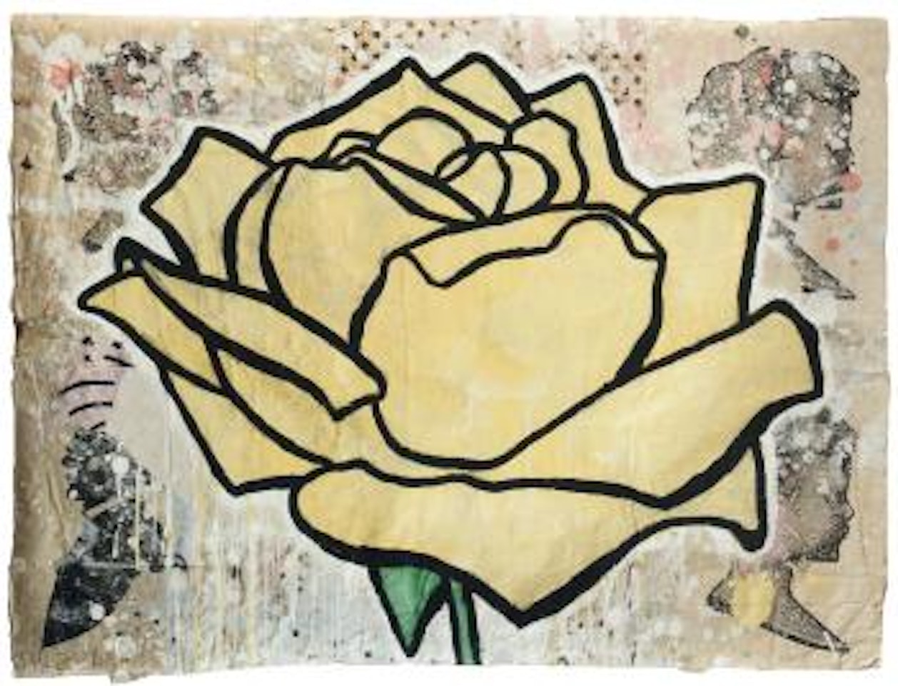 Yellow flower by Donald Baechler