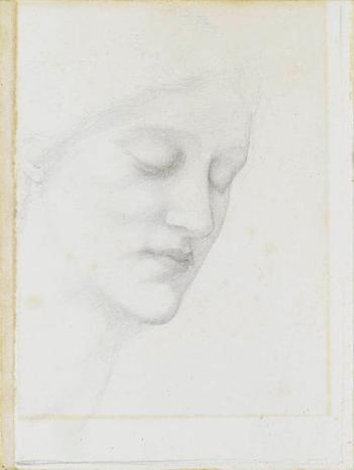 Study of the head of a girl by Edward Coley Burne-Jones