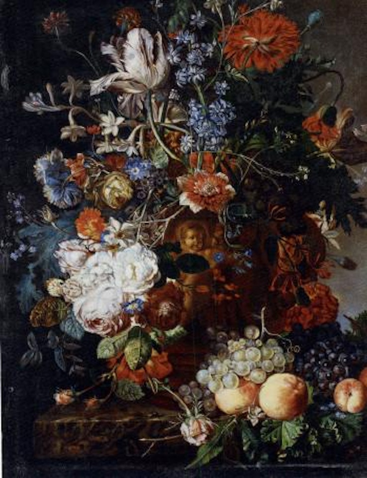 Blumenstillleben mit Putti by Abraham Brueghel