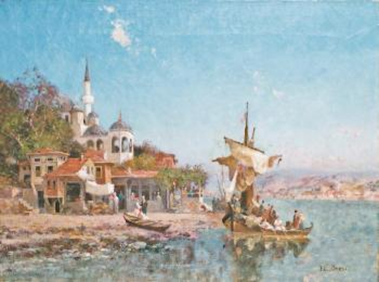 Village de Bebec sur les bords du Bosphore by Germain-Fabius Brest