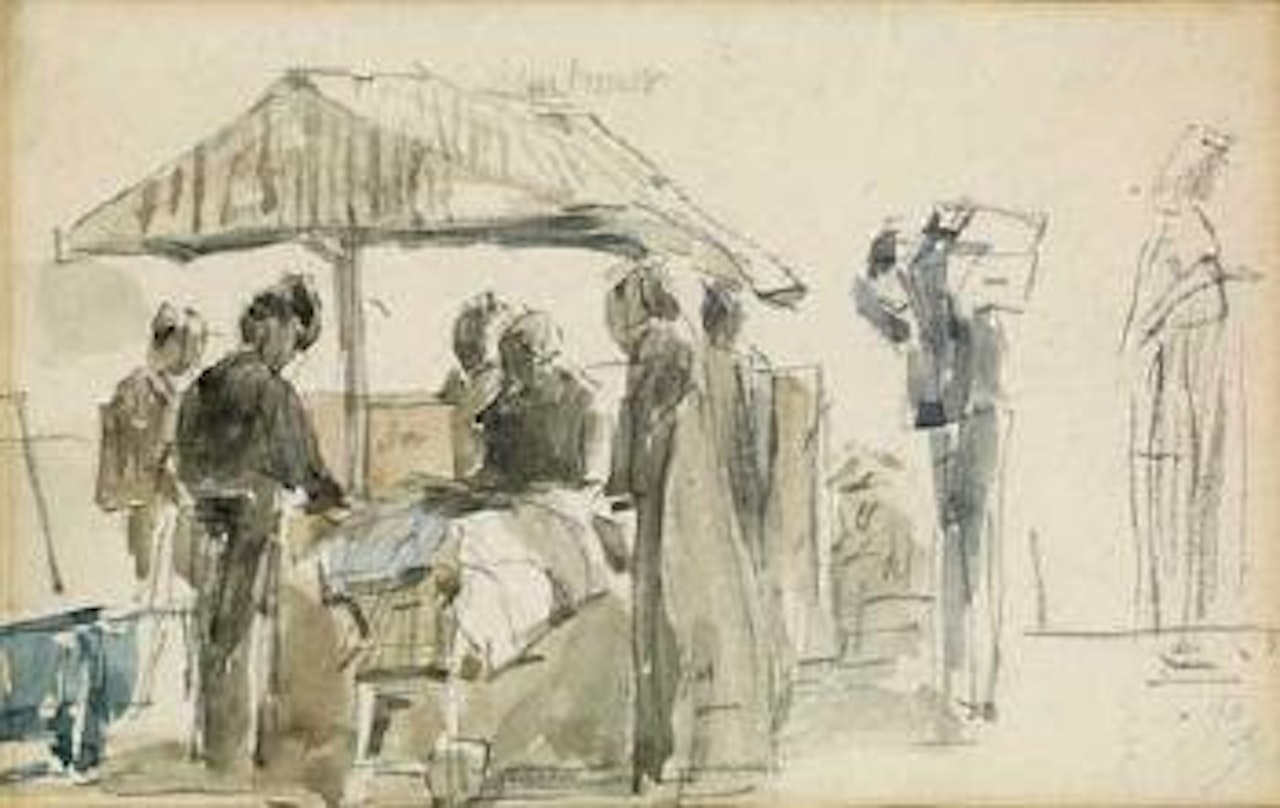 Cour de Marche by Eugène Boudin