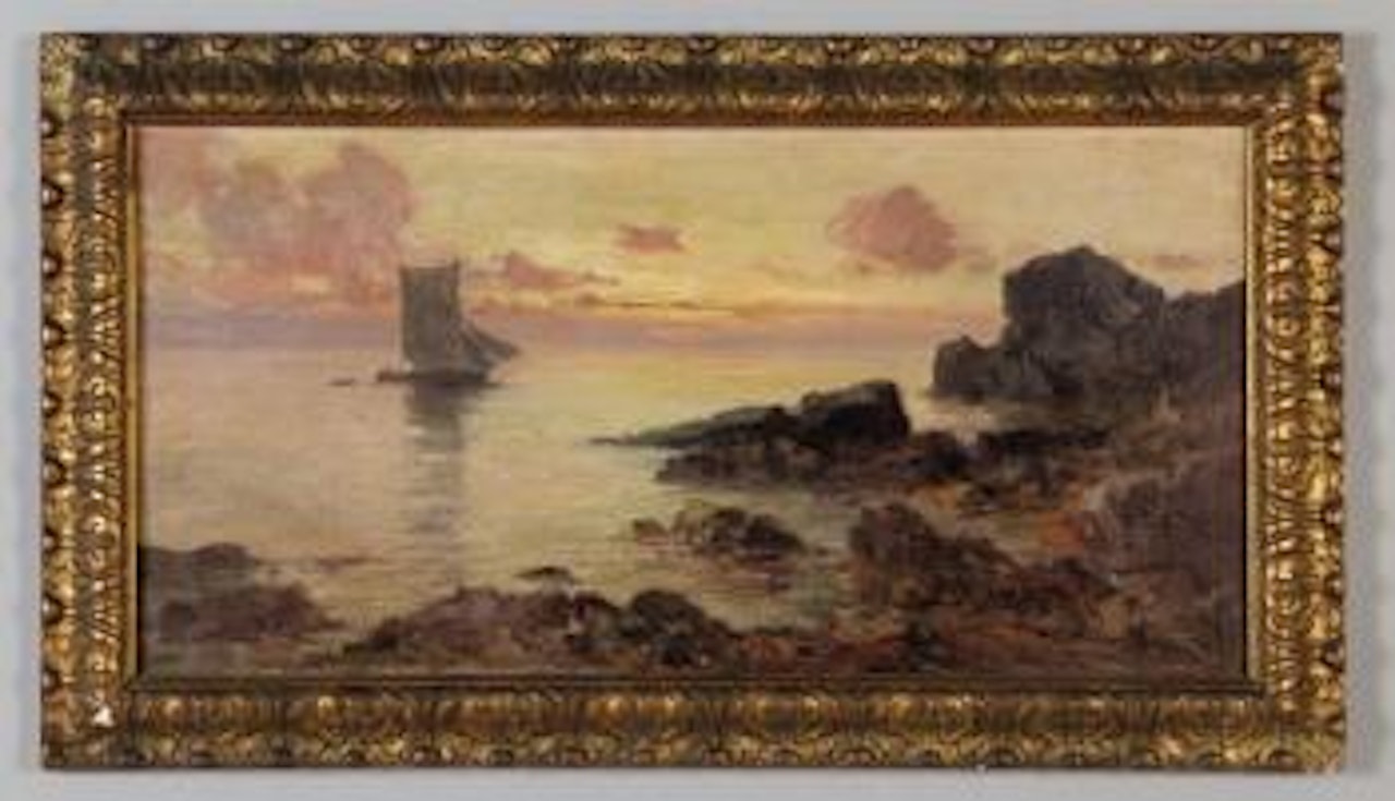 Costa con veliero by Cesare Bentivoglio