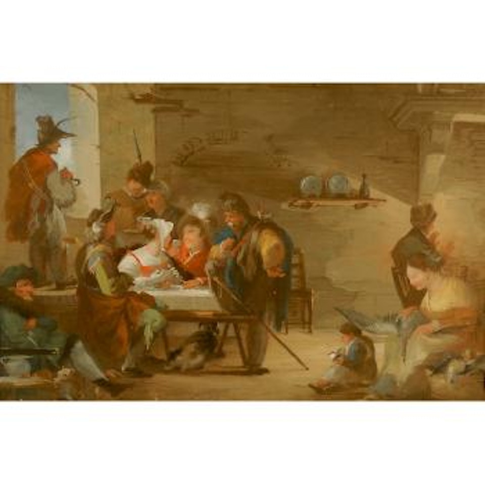 Interno di osteria by Giuseppe Bernardino Bison