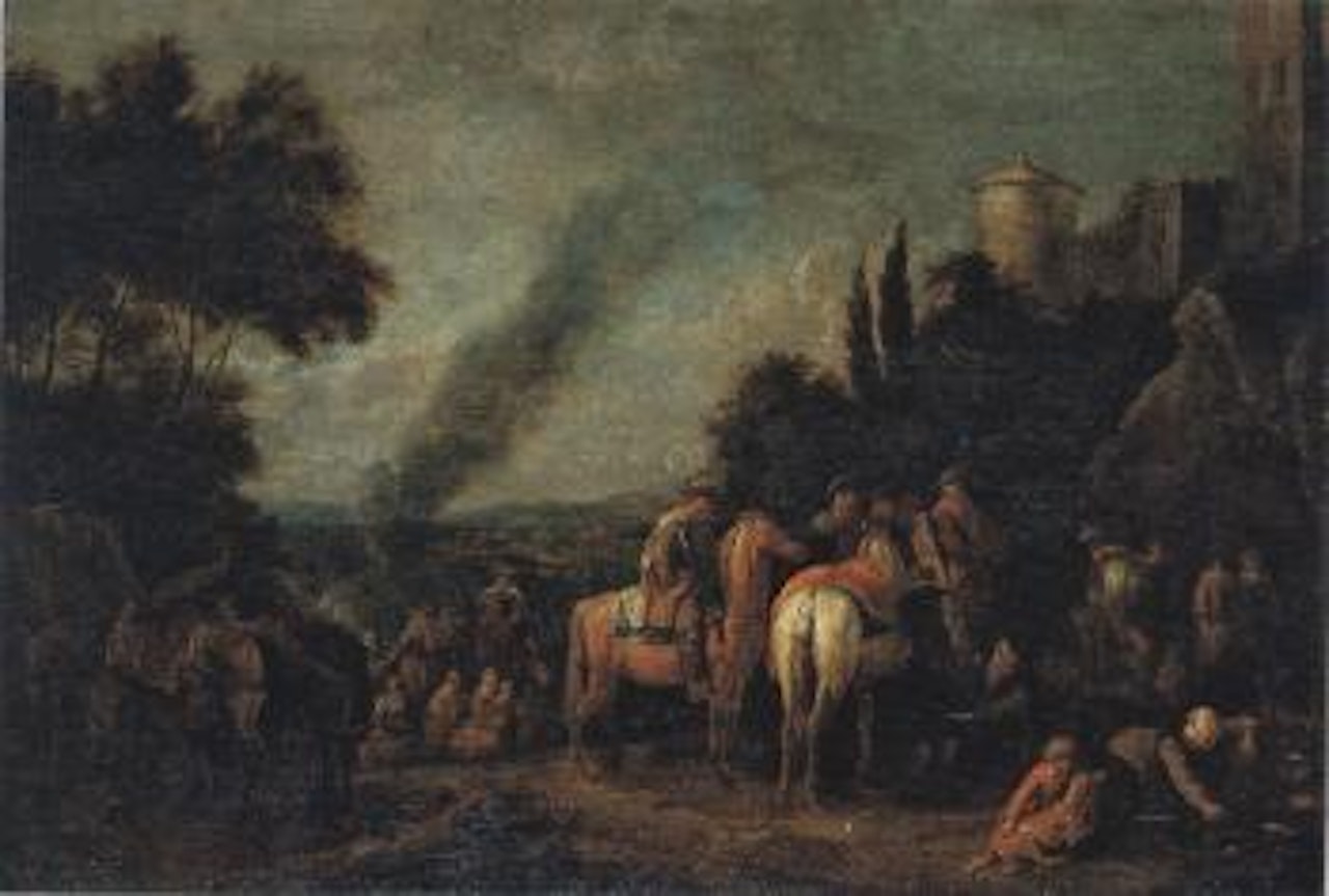 Landschaft mit Rastenden Soldaten by Pieter van Bloemen
