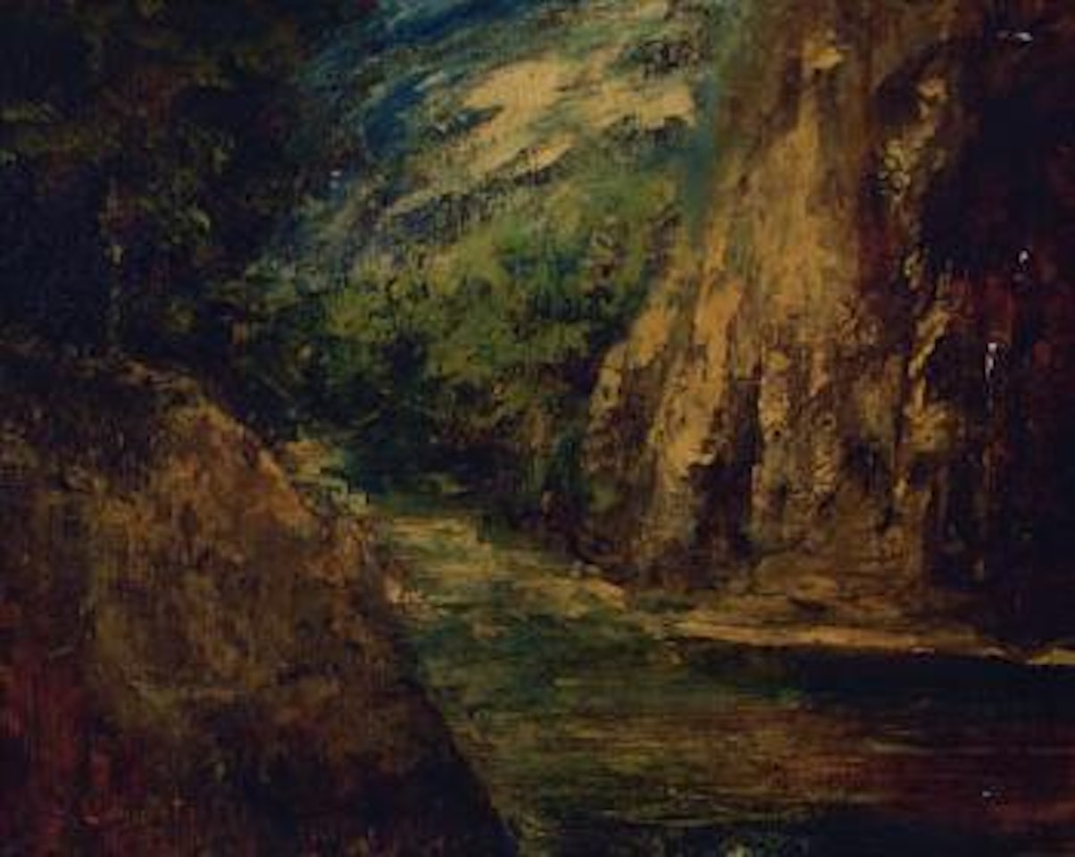 Wooded landscape by Gustave Courbet