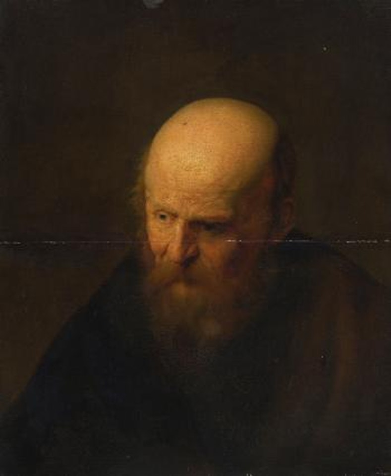 Head of an old Man by Attributed to Rembrandt Harmensz van Rijn