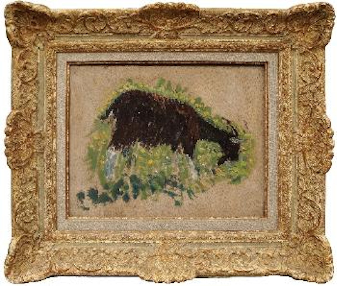 Goat grazing by Henri Jean Guillaume Martin