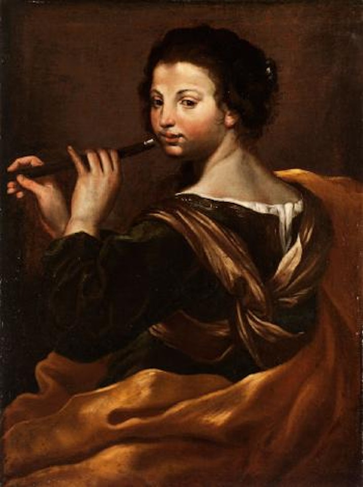 Junge Flötenspielerin by Giuseppe Maria Crespi
