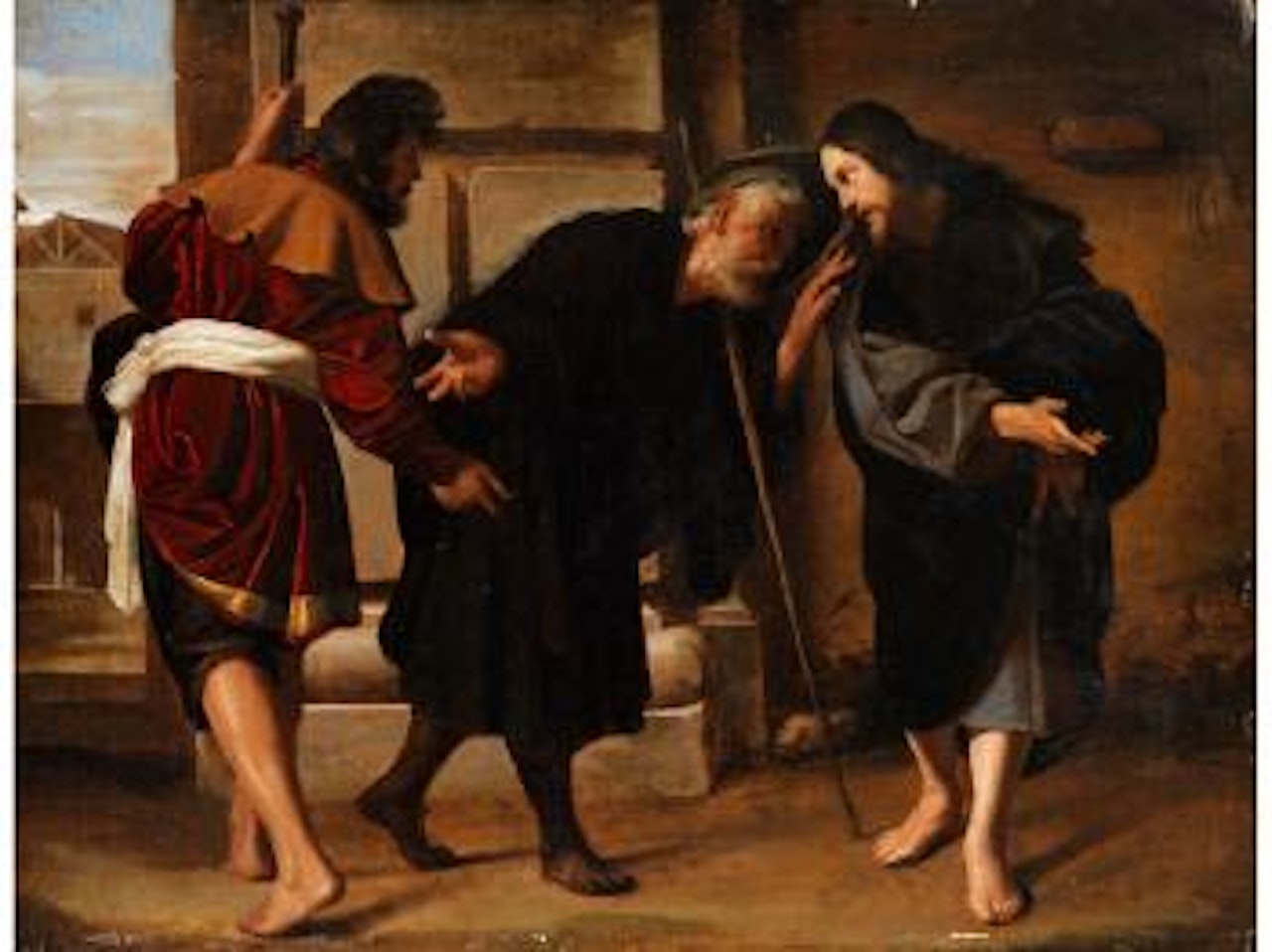 Jesus auf dem Gang nach Emmaus by Alonso Cano