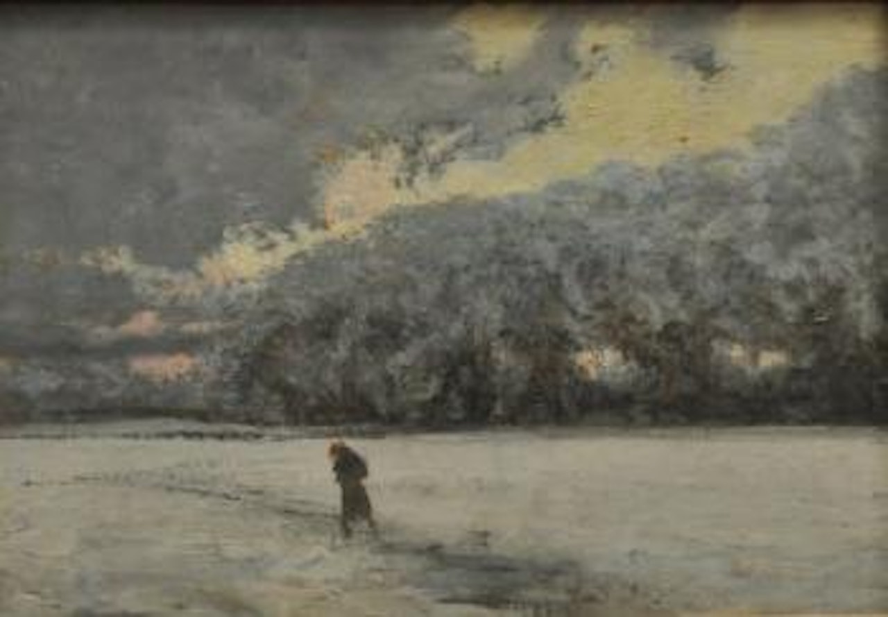 Paysage sous la neige by Victor Charreton