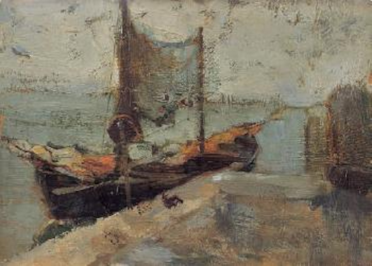 Barca a Venezia by Guglielmo Ciardi