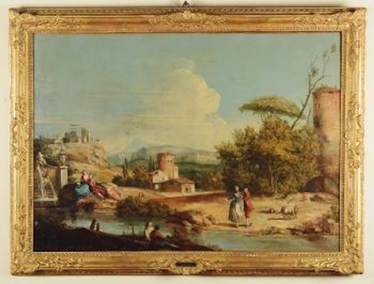 Paesaggio con figure by Giovanni Battista Cimaroli