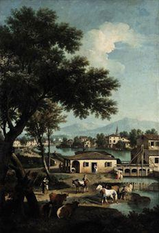 Paesaggio del Brenta alla chiusa di Dolo by Giovanni Battista Cimaroli