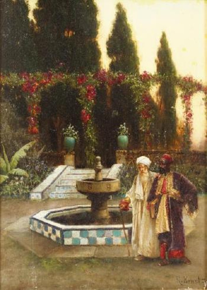 Promenade au jardin by Rudolf Ernst