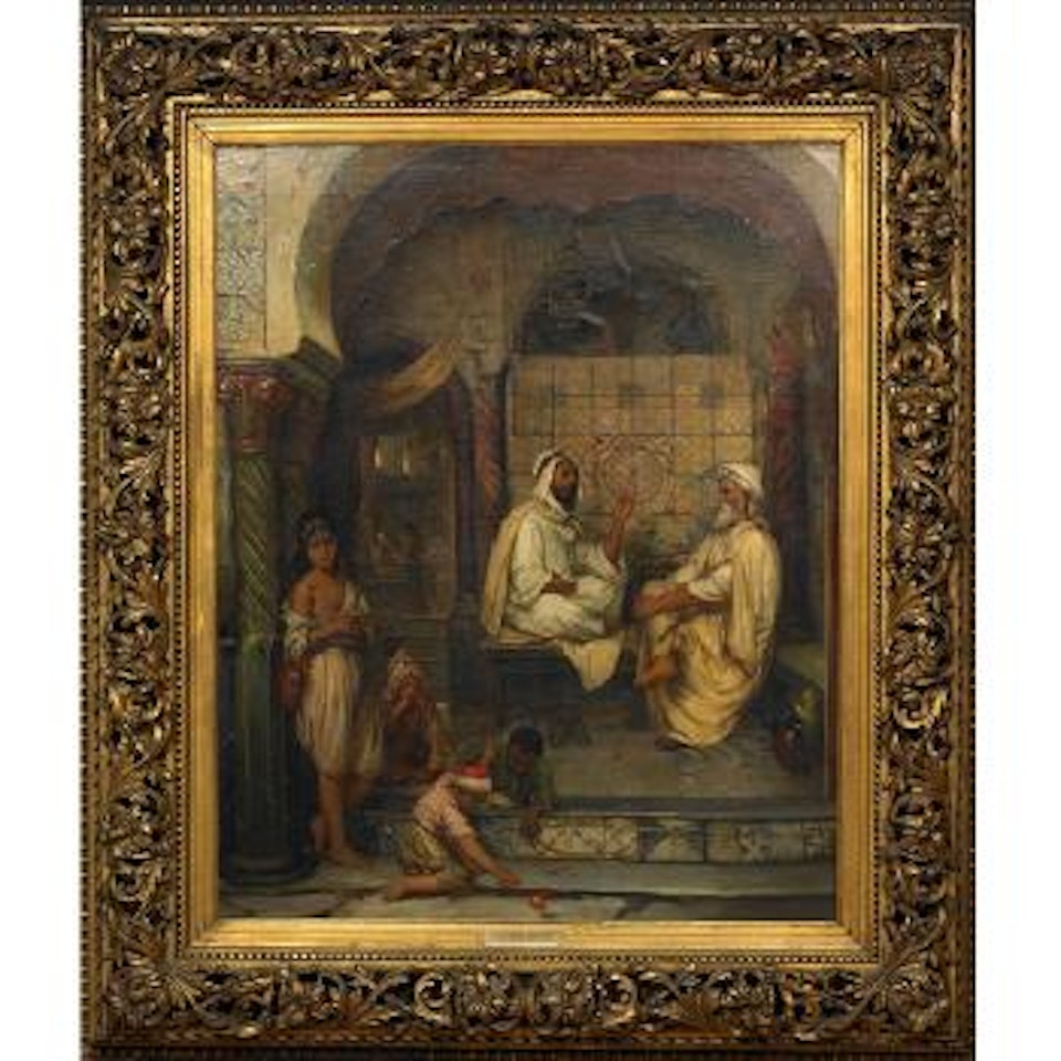 An Eastern bazaar by Rudolf Ernst