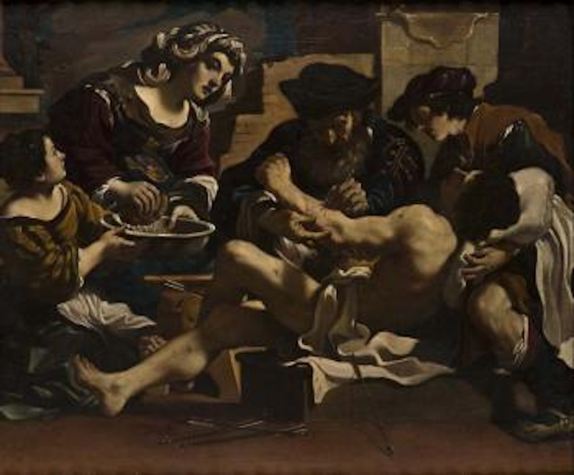 San Sebastiano curato dalla pia Irene by Guercino