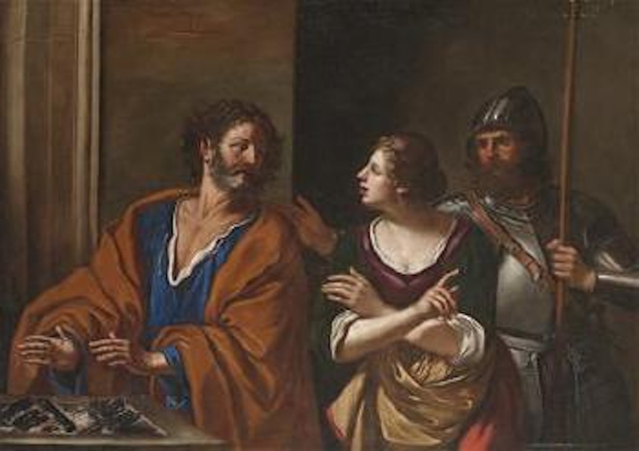 Die Verleugnung Petri by Guercino
