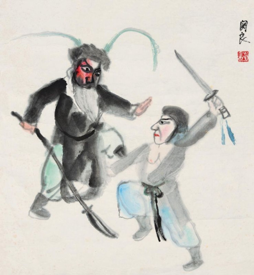 Opera figures by Guan Liang