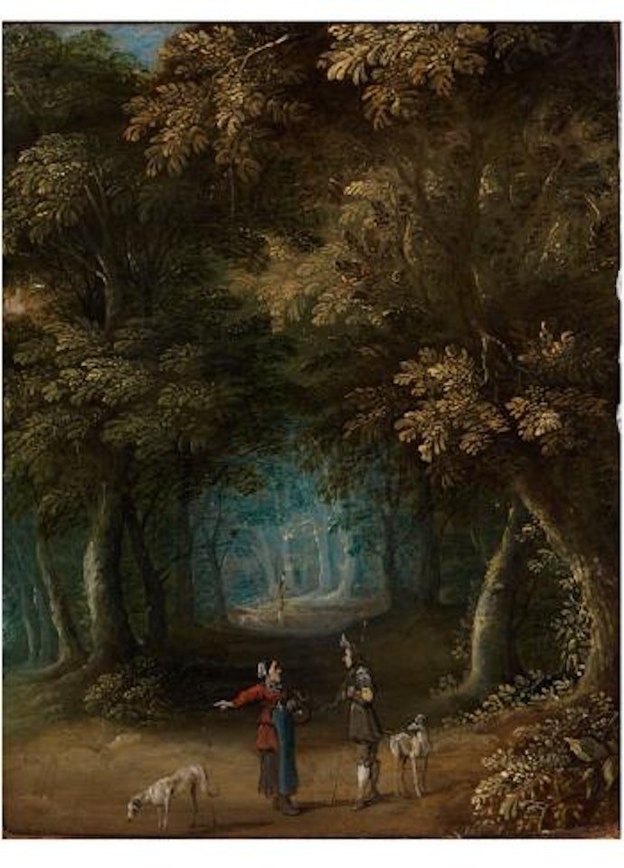Waldschneise mit Figurenstaffage by Abraham Govaerts