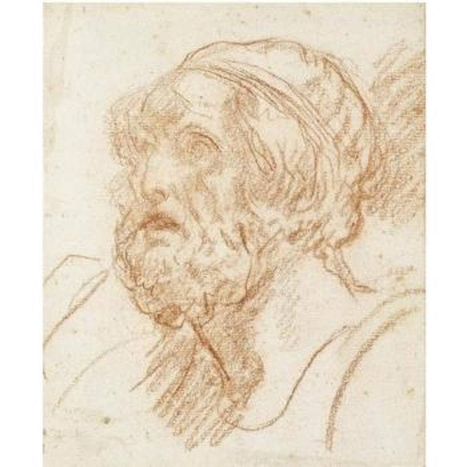 Study Of The Head Of An Old Man by Jean-Baptiste Greuze