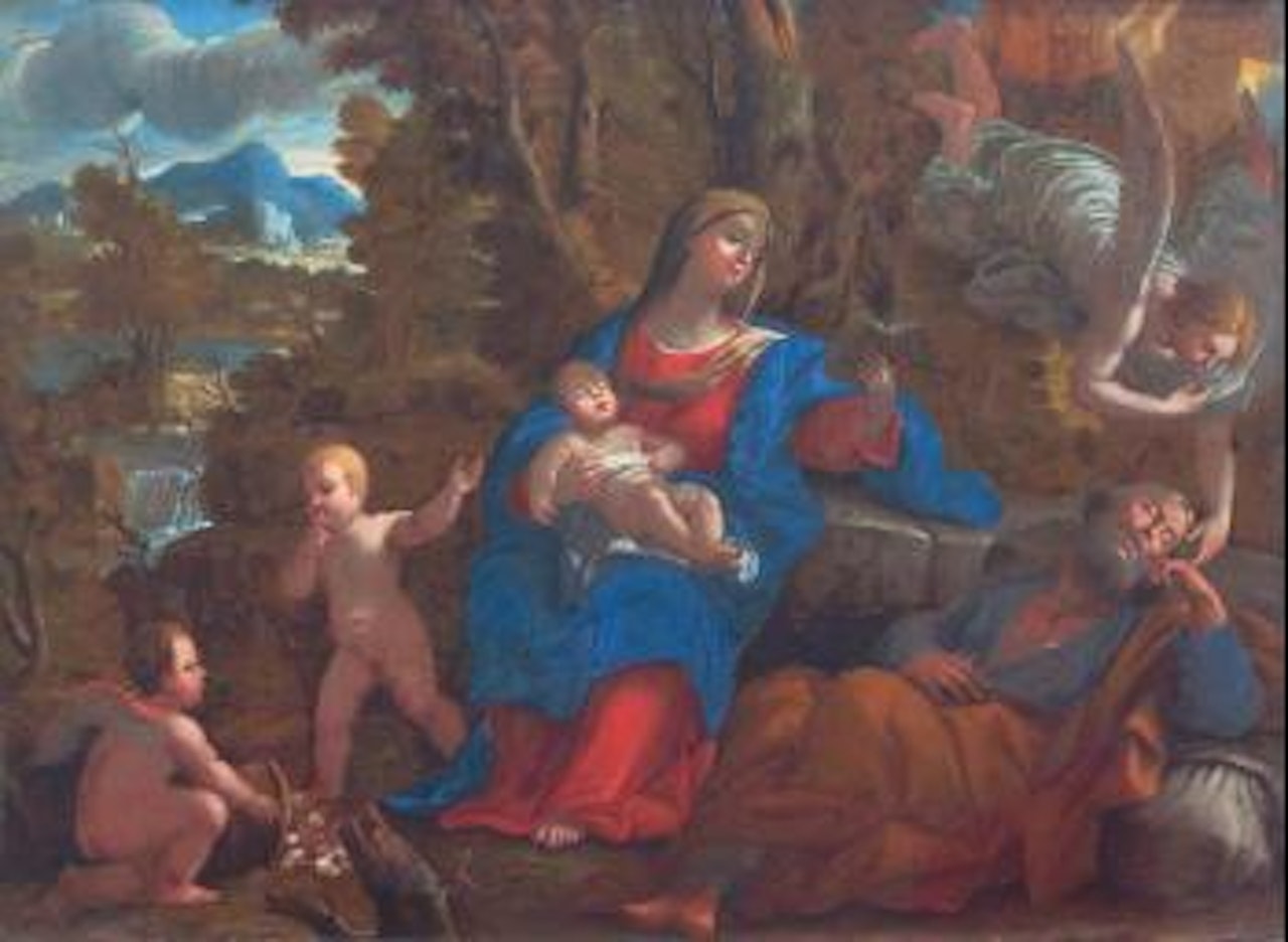 Madonna con Bambino e angeli by Circle of Luca Giordano