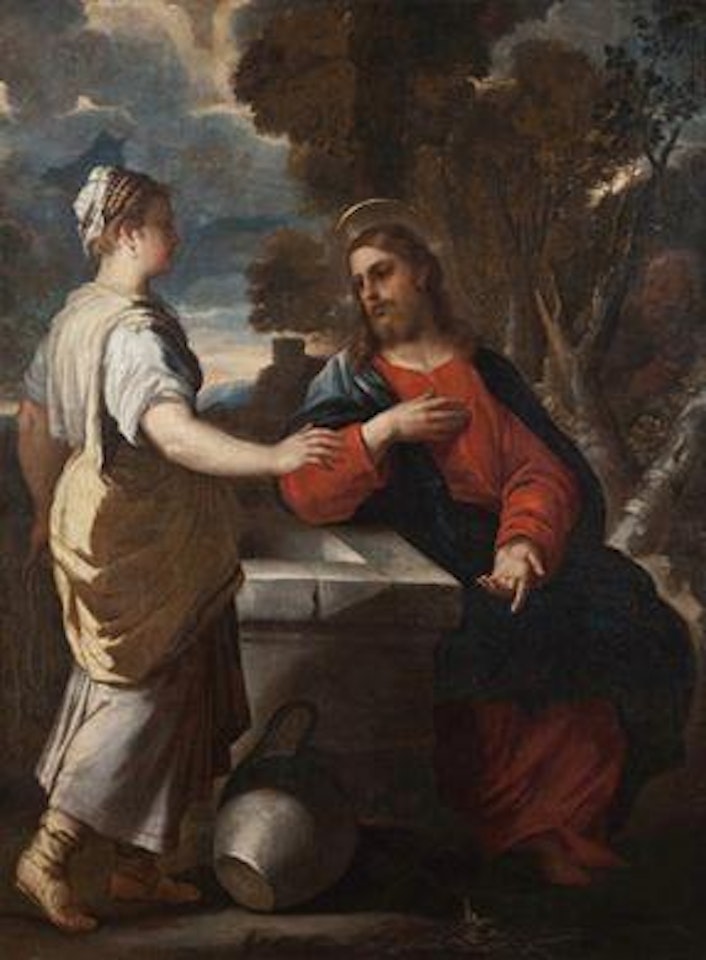 Christus und die Samariterin by Circle of Luca Giordano