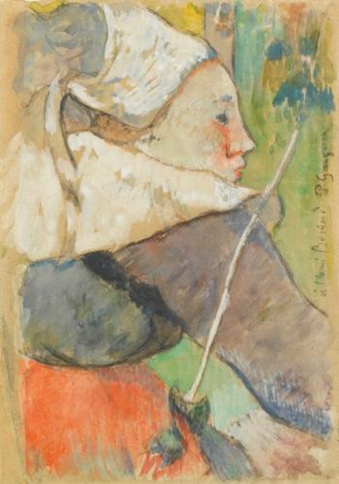Bretonne De Pont-aven De Profil by Paul Gauguin
