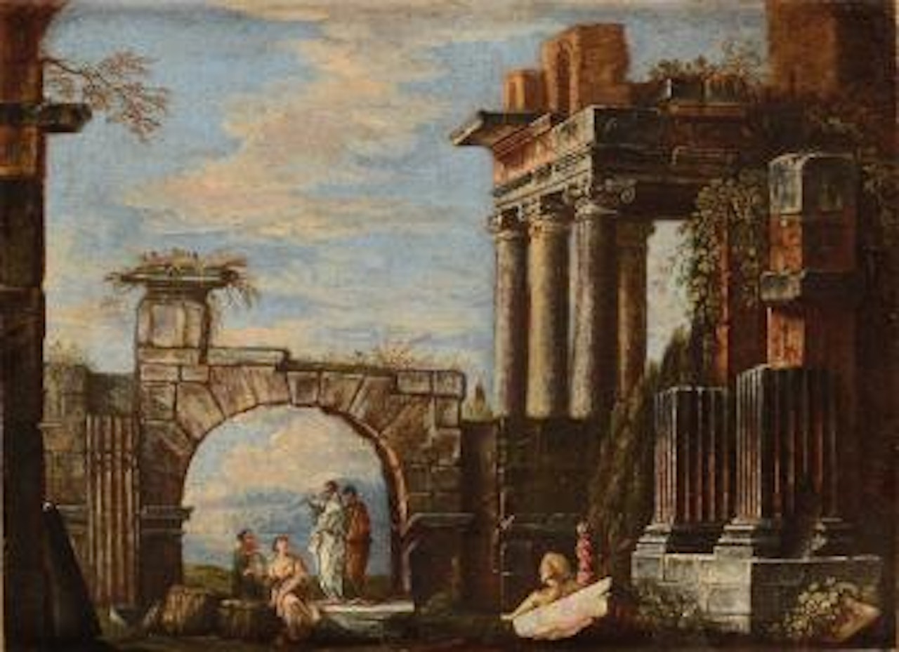 Paesaggio con rovine by Giovanni Ghisolfi