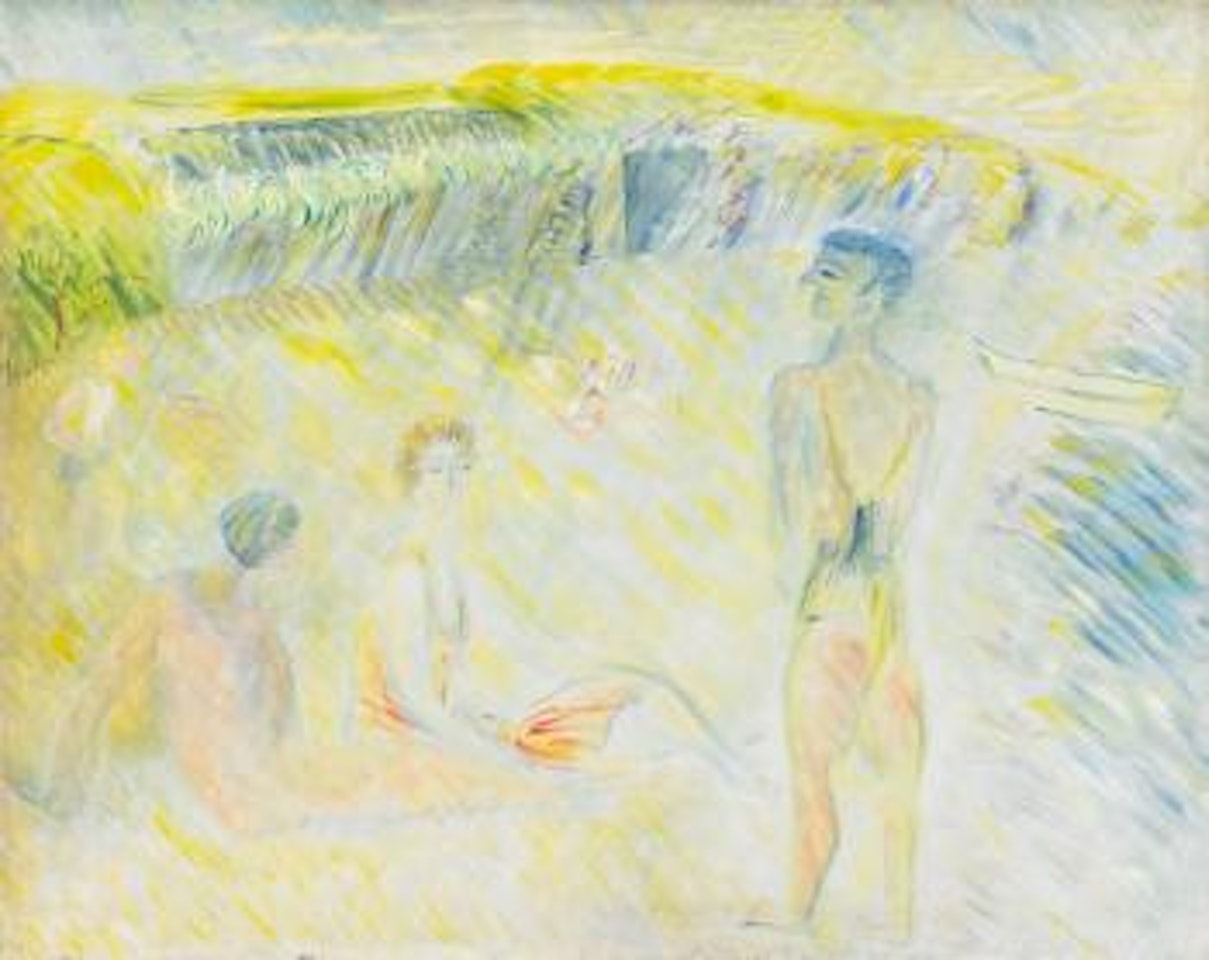 Badstranden vid Medelhavet by Sigrid Hjertén