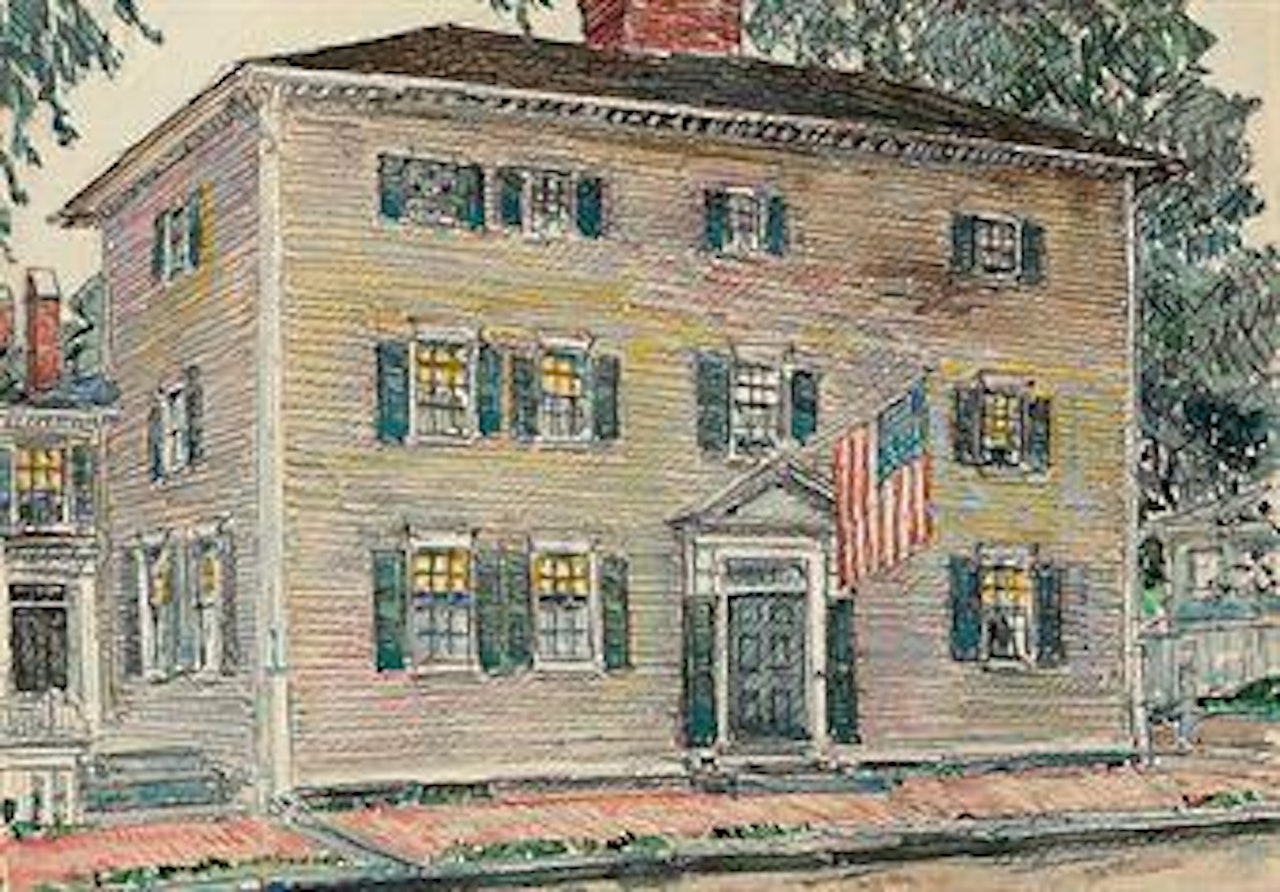 Frame Mansion, Portsmouth, New Hampshire by Childe Hassam