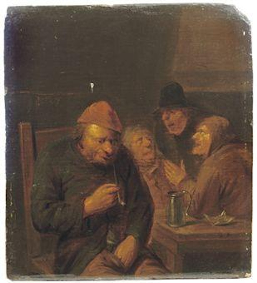 Peasants making merry in an inn by Egbert van Heemskerk III