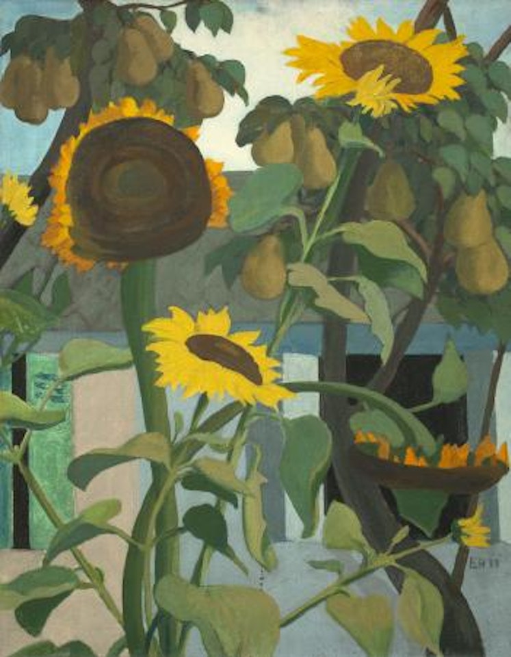 Sonnenblumen Und Birnen by Erich Heckel
