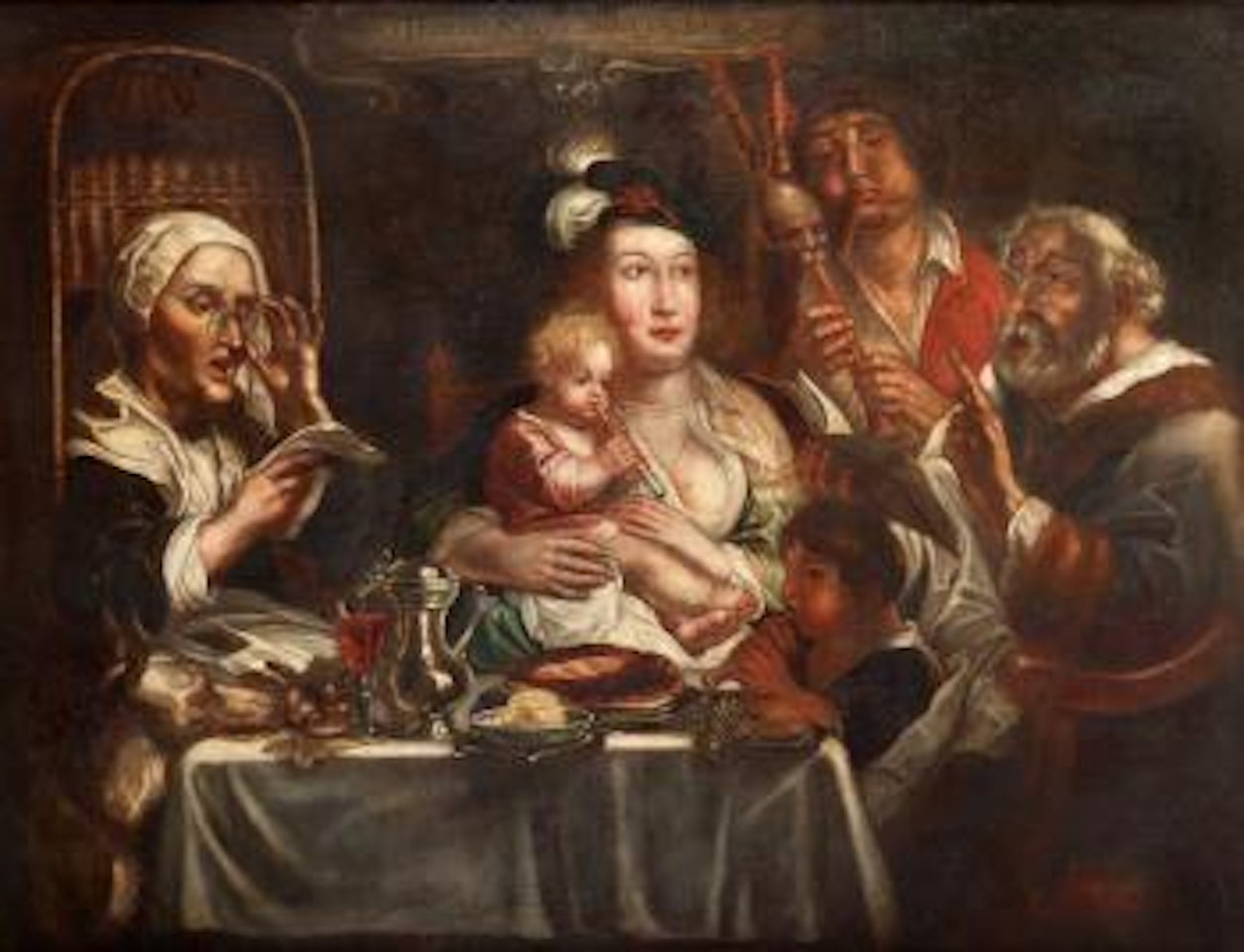The flute playing family by Jacob Jordaens