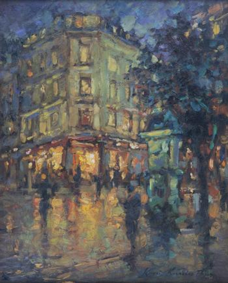 Rainy night in Paris by Konstantin Alekseevich Korovin