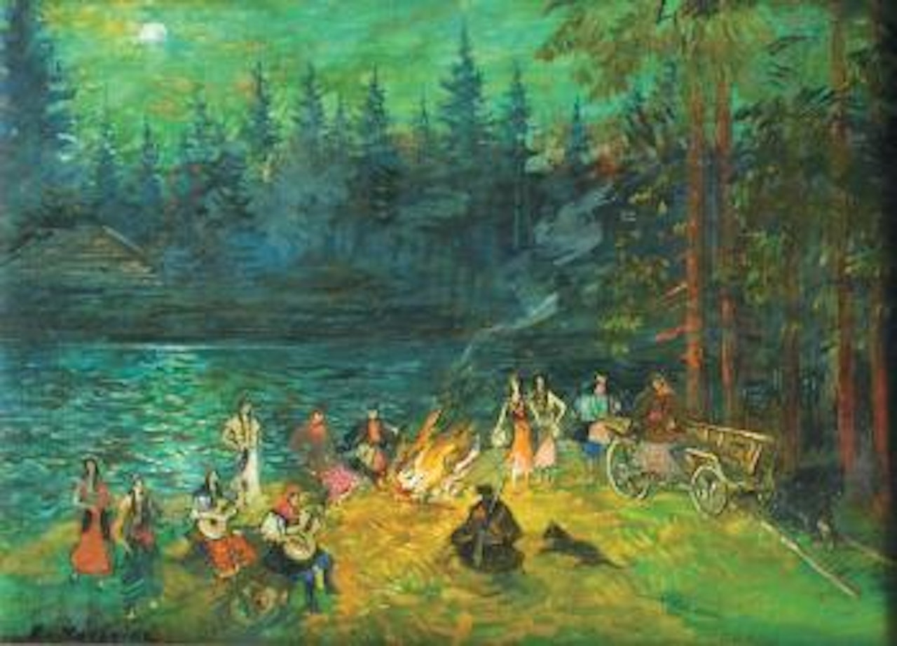 La fête by Konstantin Alekseevich Korovin